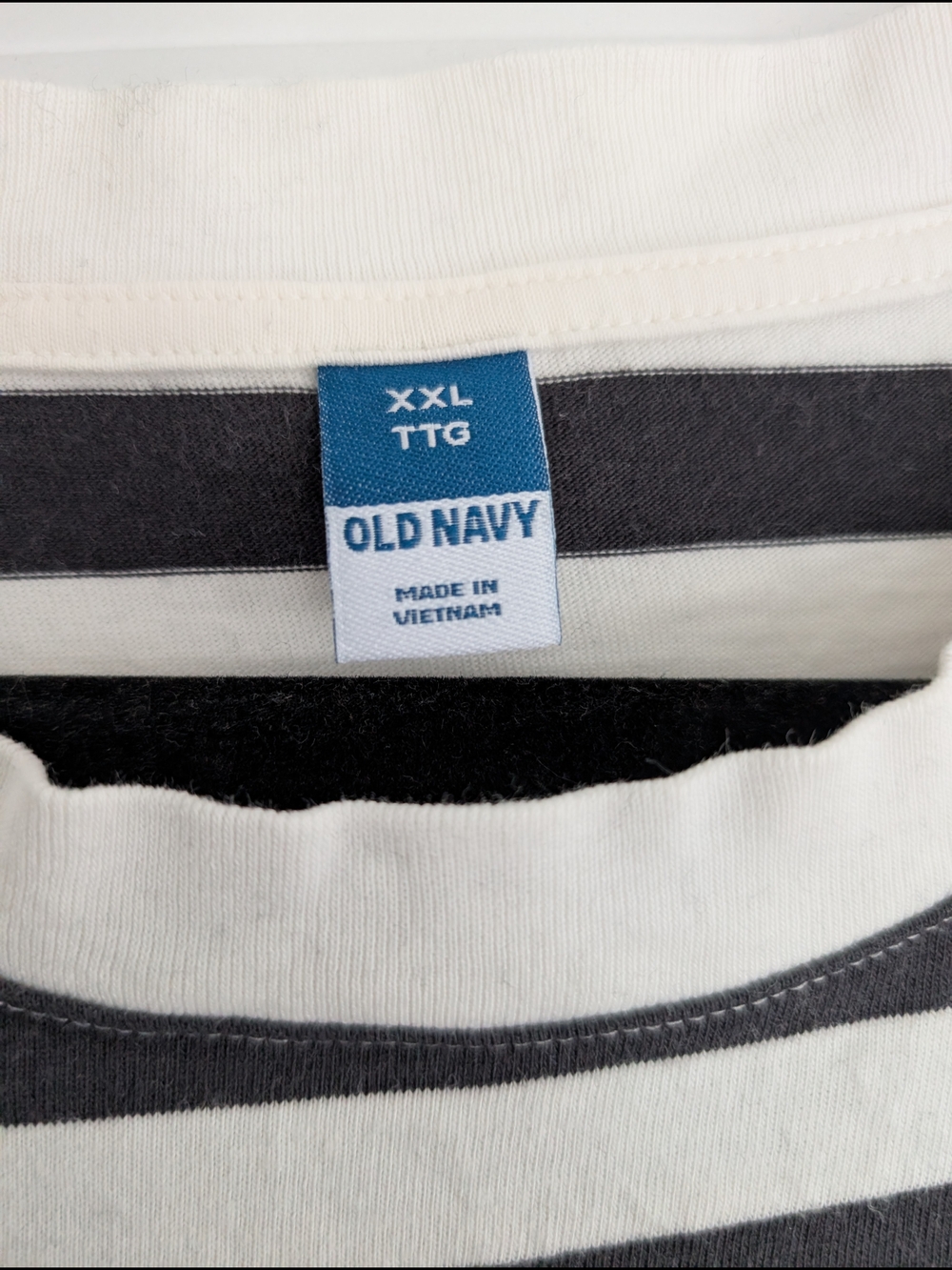 Old Navy Grey and White Striped Tee Dress - Picture 2 of 3